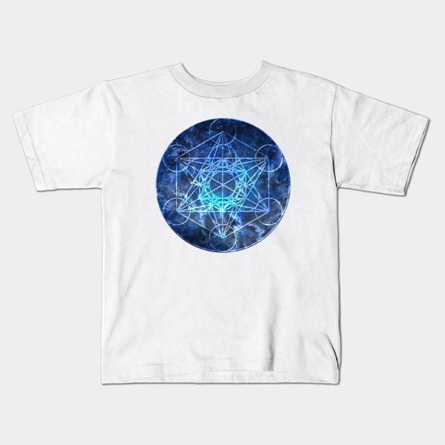 Metatron Cube Kids T-Shirt by nnorbi